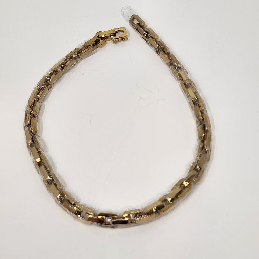 Eddie Borgo 12k Gold Plated Supra Chain Link 17" Necklace Rectangular Chunky New
